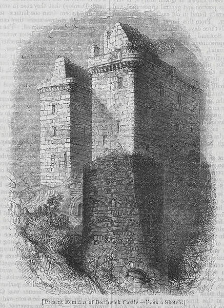 Present Remains of Borthwick Castle (engraving)