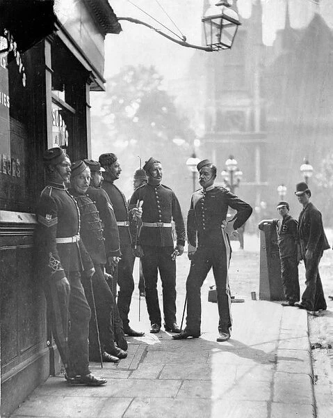Recruiting Sergeants, from Street Life in London, by J. Thomson and Adolphe Smith