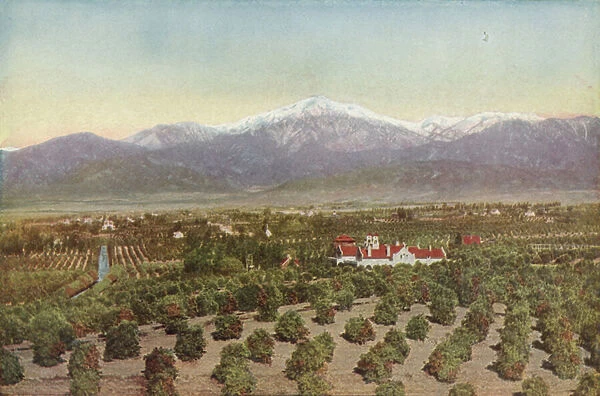 Redlands, California, View from Smiley Heights (coloured photo)