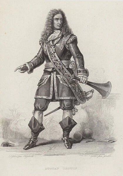 Rene Duguay-Trouin, French corsair (engraving)