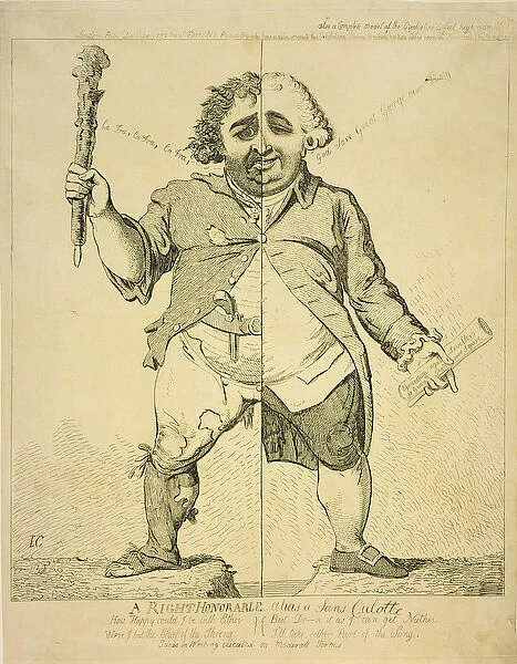 A Right Honourable alias a Sans Coulotte, published by S. Fores, 1802 (engraving)