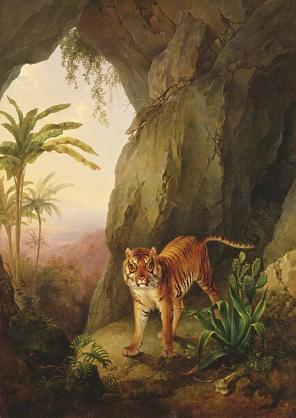 Tiger in a cave, c. 1814 (oil on panel)