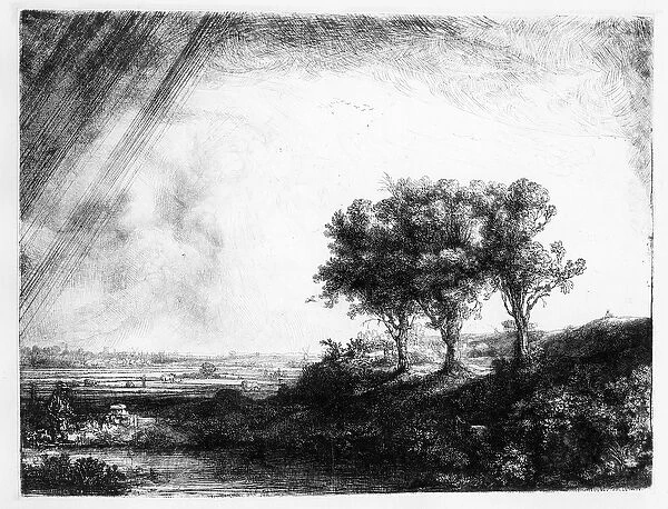 The Three Trees, engraved by James Bretherton (etching)