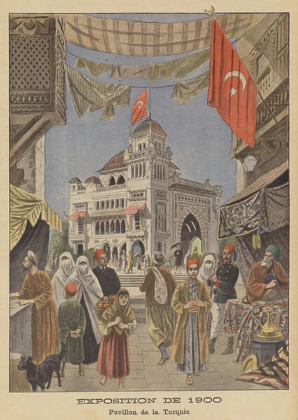 The Turkish Pavilion at the Exposition Universelle of 1900 in Paris (colour litho)