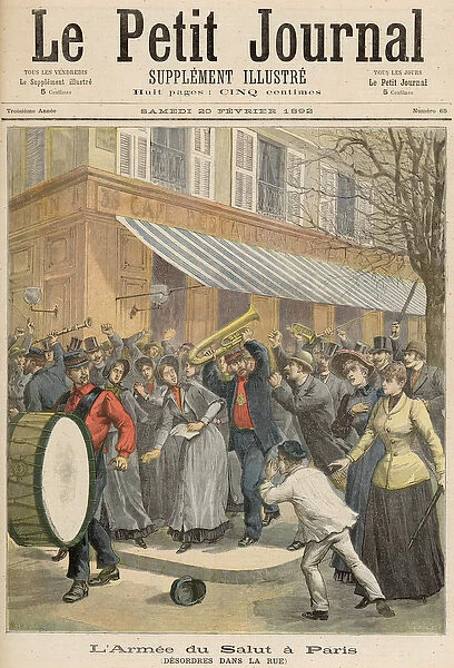 Uprising against a Salvation Army Procession in Paris, from Le Petit Journal, 20th February 1892