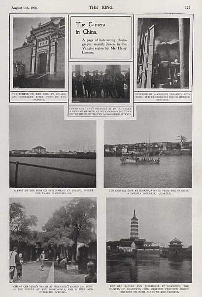 Views of the Yangtze region, China, 1900 (b  /  w photo)