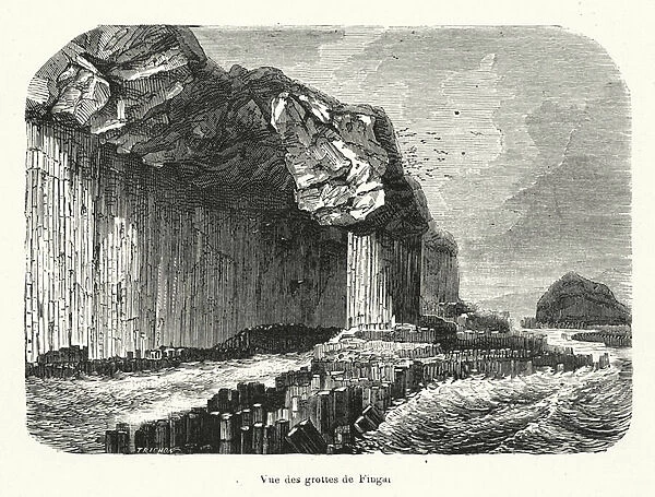 Vue des grottes de Fingal (engraving)
