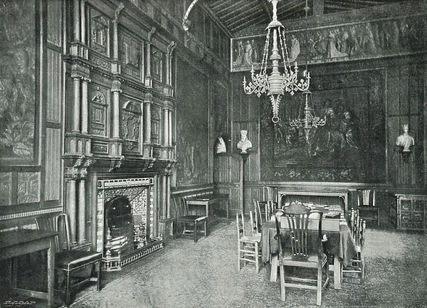 Westminster Abbey, Interior of the Jerusalem Chamber (b  /  w photo)