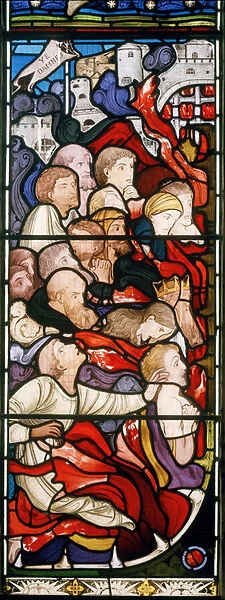 Ye Damned, detail from The Last Judgement, c. 1864 (stained glass)