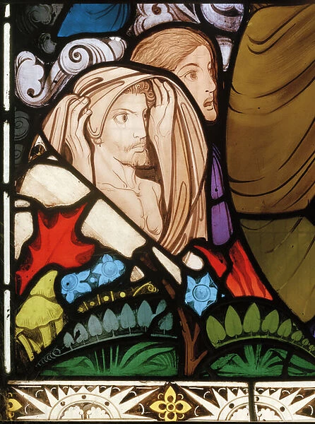 Ye Damned, detail from The Last Judgement, c. 1864 (stained glass)
