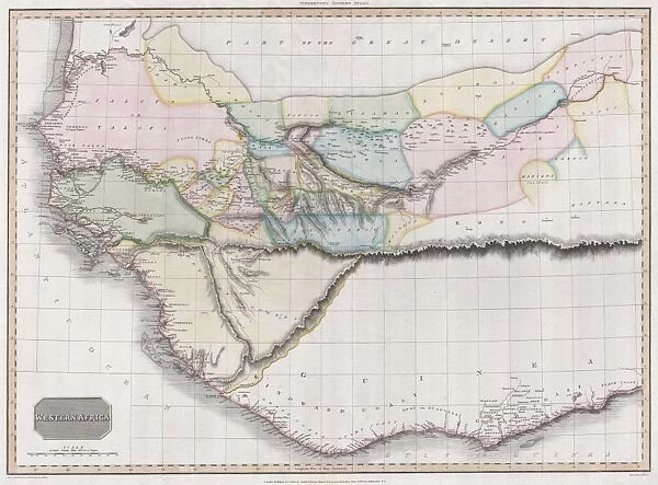 1813, Pinkerton Map of Western Africa, Niger Valley, Mountains of Kong, John Pinkerton