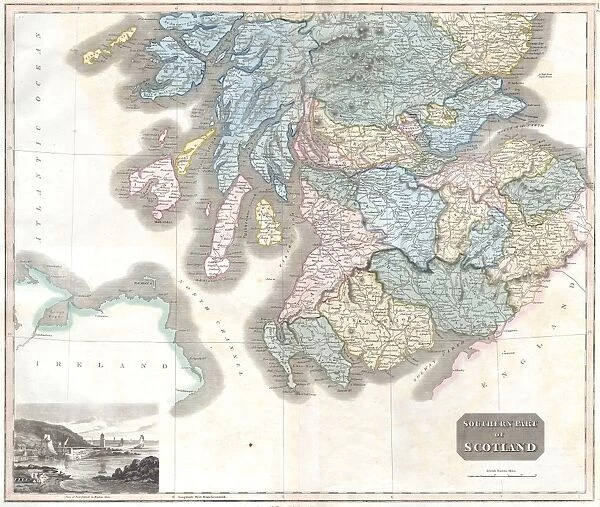 1815, Thomson Map of Southern Scotland, John Thomson, 1777 - 1840, was a Scottish