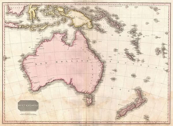 1818, Pinkerton Map of Australia and New Zealand, John Pinkerton, 1758 - 1826, Scottish antiquarian