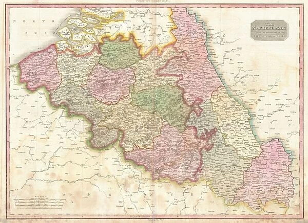 1818, Pinkerton Map of Beligum, John Pinkerton, 1758 - 1826, Scottish antiquarian