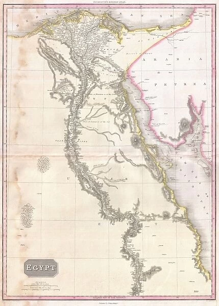 1818, Pinkerton Map of Egypt, John Pinkerton, 1758 - 1826, Scottish antiquarian, cartographer