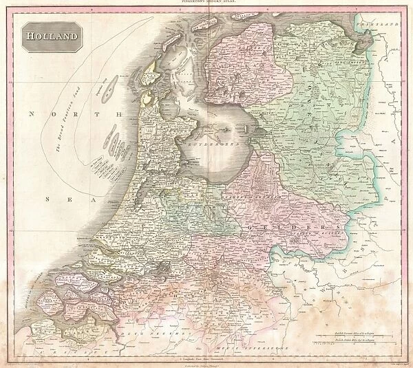 1818, Pinkerton Map of Holland or the Netherlands, John Pinkerton, 1758 - 1826, Scottish