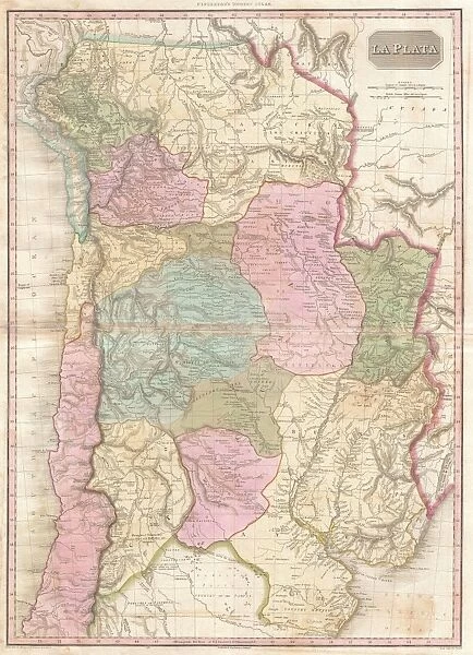 1818, Pinkerton Map of of La Plata, Southern South America, Argentina, Chile, Bolivia