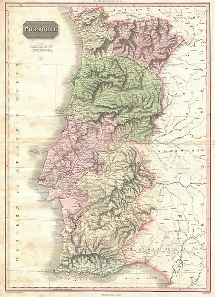 1818, Pinkerton Map of Portugal, John Pinkerton, 1758 - 1826, Scottish antiquarian