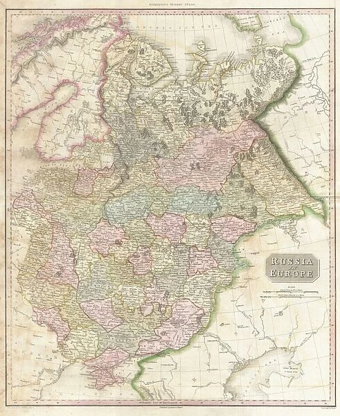 1818, Pinkerton Map of Russia in Europe, John Pinkerton, 1758 - 1826, Scottish antiquarian