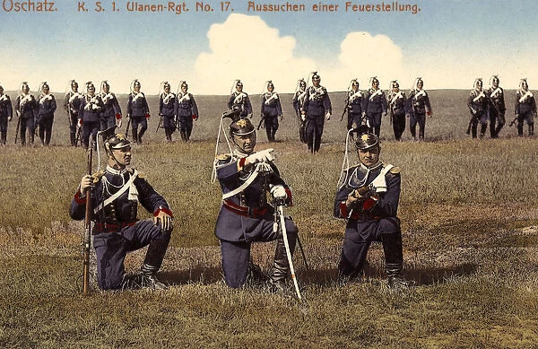 1912 Landkreis Nordsachsen Oschatz 1. Koniglich Sachsisches Ulanen
