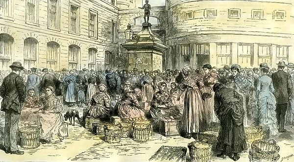 Aberdeen, Butter fair at the Mannie on the Green, 1885, UK