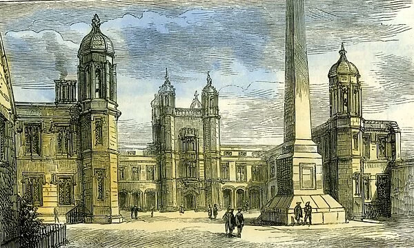 Aberdeen, Marichal College Exterior of the Quadrangle, 1885, UK