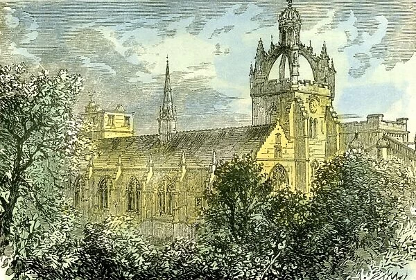Aberdeen, UK, Kings College, exterior, 1885
