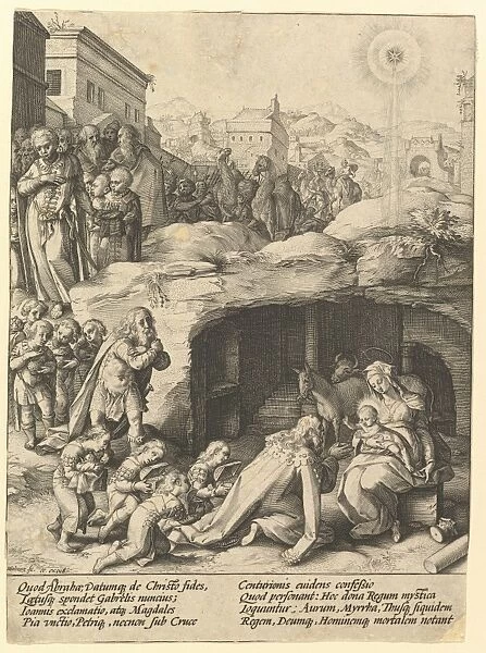 Adoration Magi ca 1585 Engraving second state