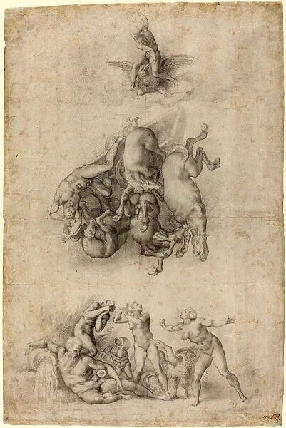 Agnolo Bronzino or Giulio Clovio after Michelangelo, Italian (1503-1572), The Fall