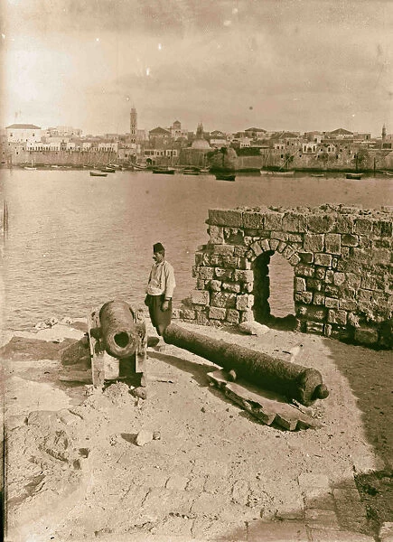 Akka bay 1900 Cannons Bays Middle East sea coast