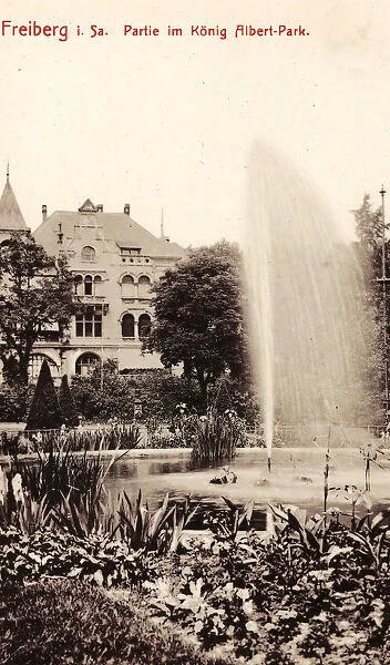 Albert Park Freiberg Sachsen Fountains 1911 Landkreis Mittelsachsen