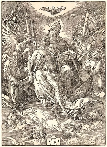Albrecht Durer (German, 1471-1528). The Holy Trinity, 1511. Woodcut