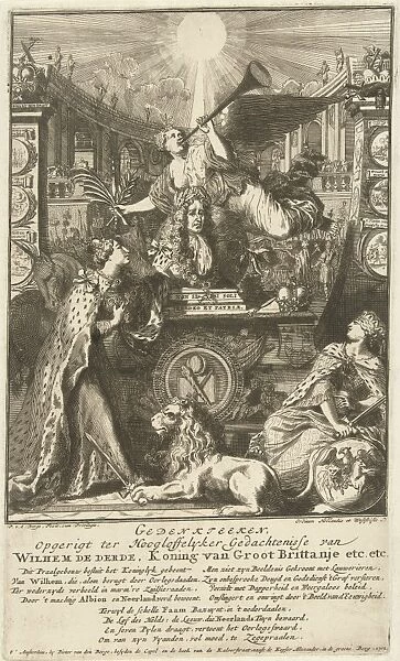 Allegory on the death of William III, King of England, Pieter van den Berge, Anonymous