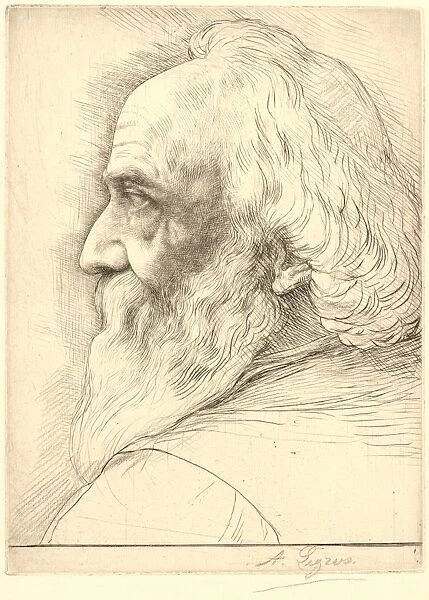 Alphonse Legros (French, 1837 - 1911). Self-Portrait, ca. 1906. Drypoint. Only state