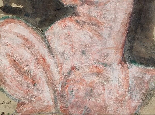 Amedeo Modigliani Pink Nude - Caryatid c. 1914