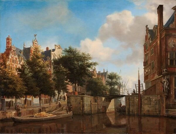 Amsterdam City View Houses Herengracht old Haarlemmersluis