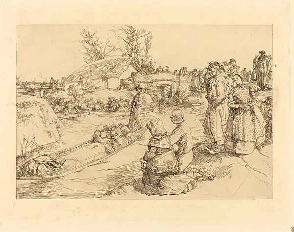 Auguste Lepa┼íre, Burial in the Vendeen Marsh (Un enterrement dans le marais Vendeen)