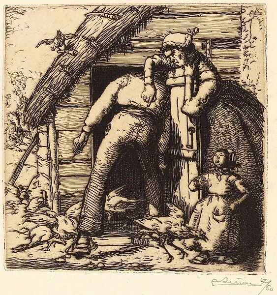 Auguste Lepa┼íre, The Poulterer, Vendee (Le Poulailler, Vendee), French, 1849 - 1918
