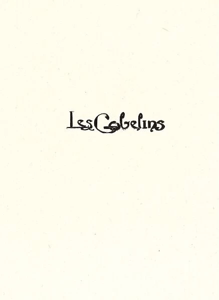 Auguste Louis Lepere (French, 1849 - 1918). Title sheet from aLa Bievre, Les Gobelins