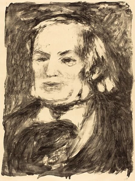 Auguste Renoir, Richard Wagner, French, 1841 - 1919, c. 1900, lithograph on japan paper
