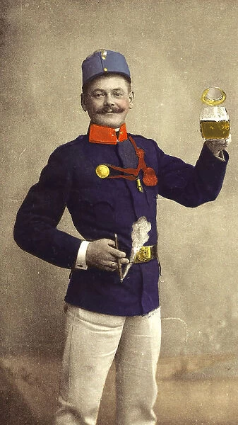 Austro-Hungarian Army Beer drinking Austria 1910