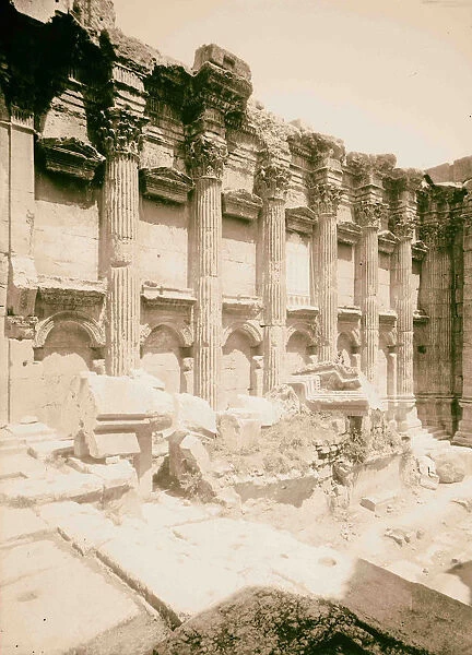 Baalbek Interior Temple Bacchus 1900 Lebanon