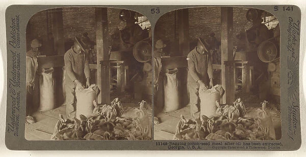 Bagging cotton-seed meal oil extracted Georgia