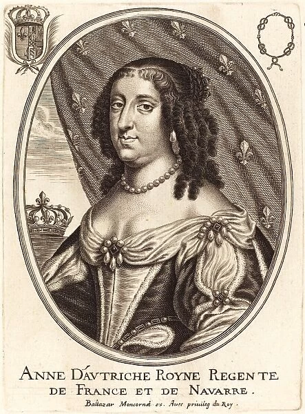 Balthasar Moncornet, French (c. 1600-1668), Anne of Austria, engraving on laid paper