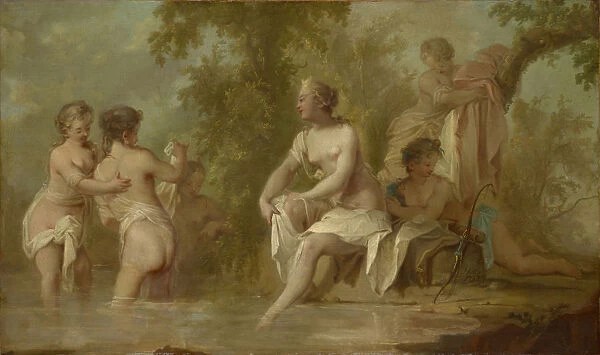 Bath Diana 1753 oil canvas 53. 5 x 89. 5 cm signed