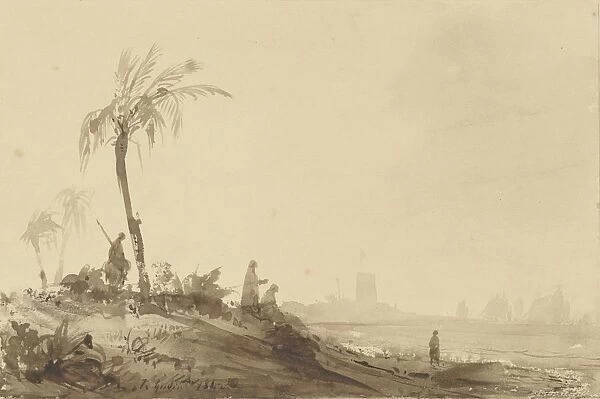 Bedouins under palm ThA odore Gudin 1842 paper