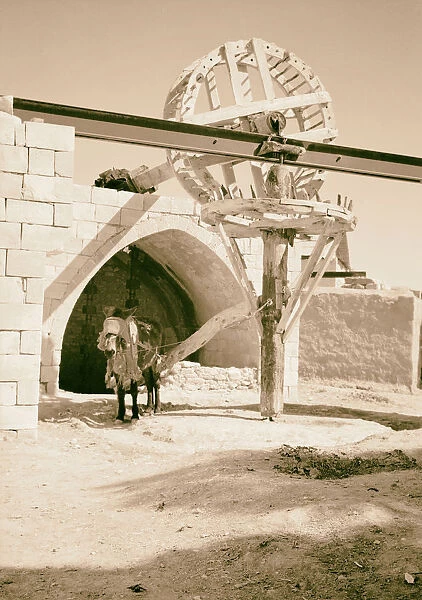 Beersheba Wells Abraham surmounted irrigation wheel