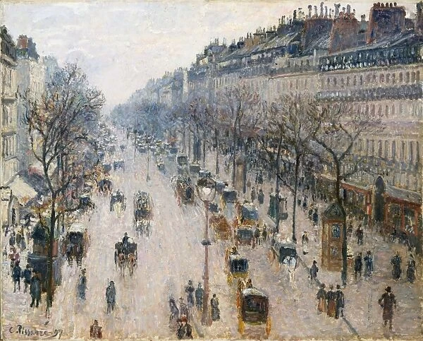 Boulevard Montmartre Winter Morning 1897 Oil
