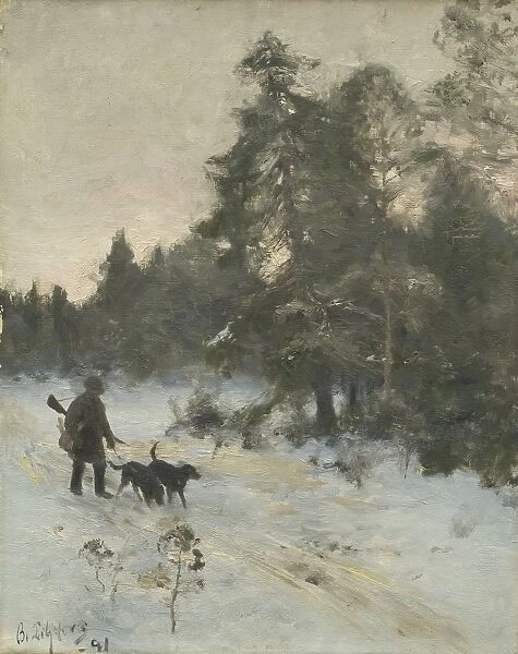 Bruno Liljefors Hunter Swedish Hunter painting