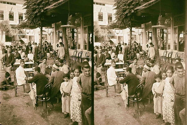 Cafe public garden 1900 Lebanon Beirut